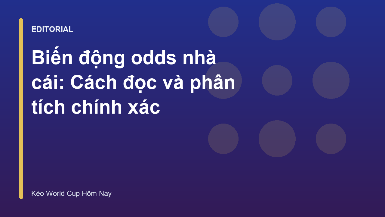 Biểu đồ minh họa biến động odds nhà cái trong bóng đá